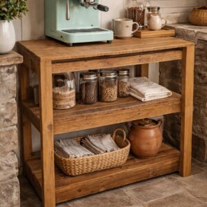 CONSOLA 3 BALDAS COLOR ROBLE